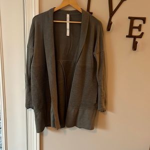 Lululemon merino wool grey cardigan sweater